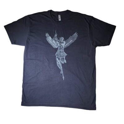 Hand-Printed Protection: The Archangel Unisex T-Shirt - image1